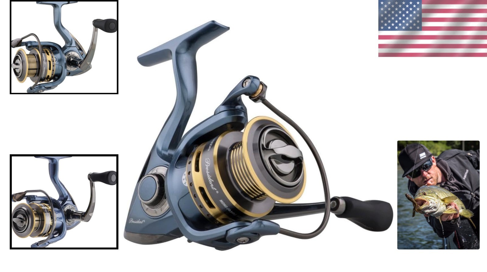 President Spinning Fishing Reel – Right/Left Handed Anglers