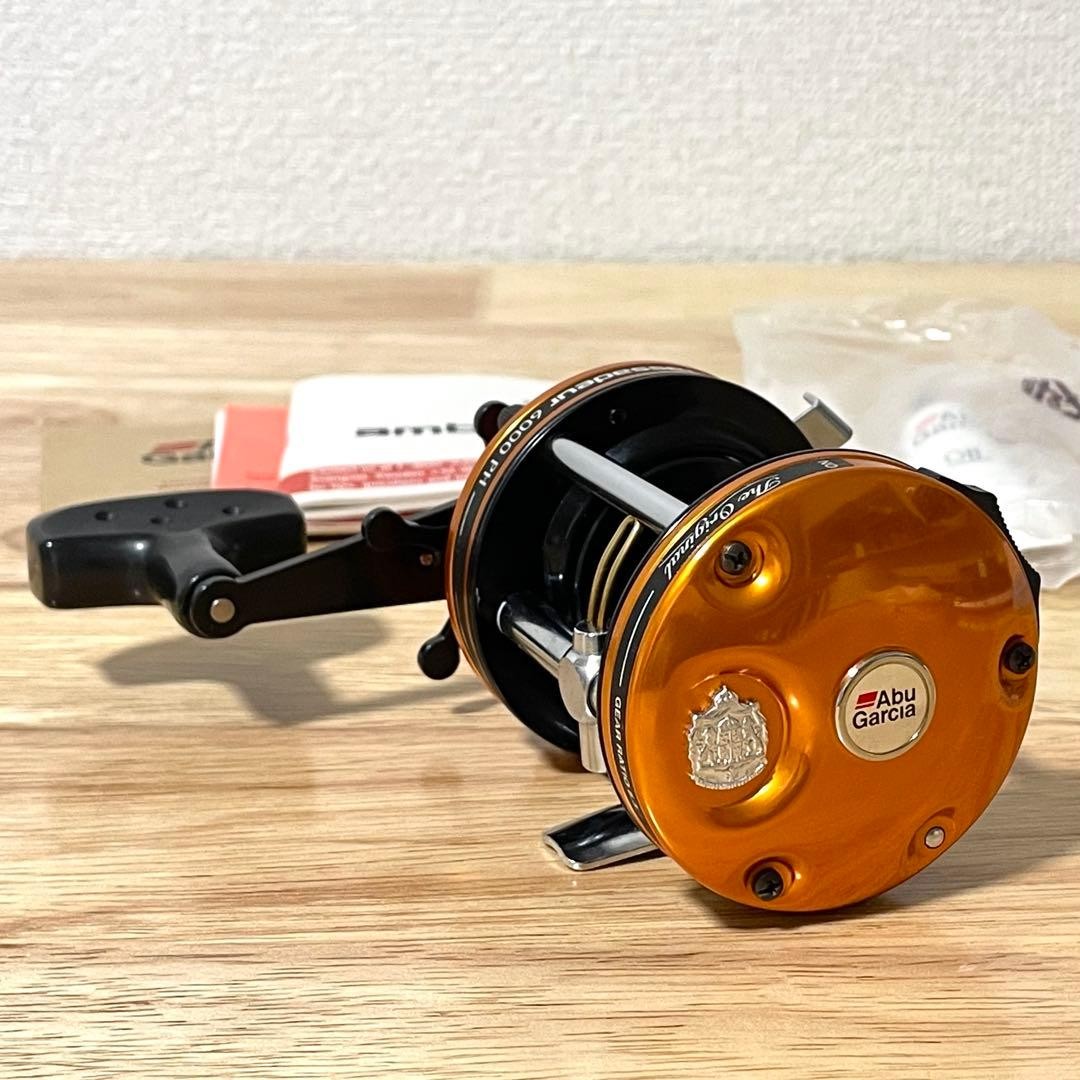 Abu Garcia Ambassador 6000PH Power Handle Orange Rare Item