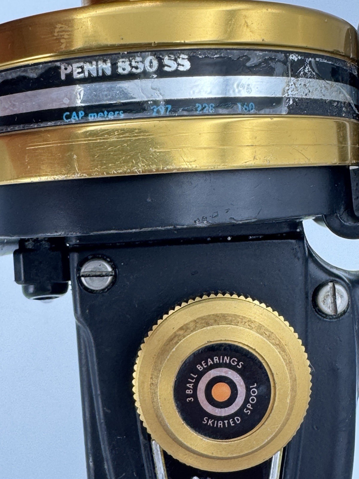 Penn 850SS Spinning Reel USA Made High Speed 4.6:1 Gold Spool Tested Works Great