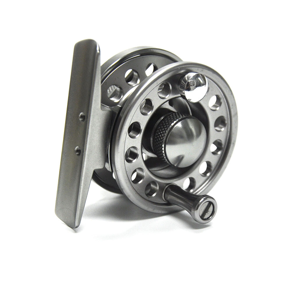 Aluminum Hollow Fly Fishing Reel Ice Fishing Left Right hand Silver 2+1BB