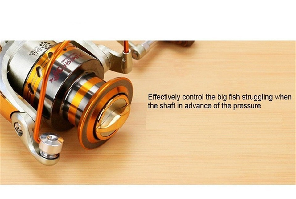 Fishing Spinning Reel Roller 12BBs Metal Spool Wood Handle EF1000-EF9000 5.2:1