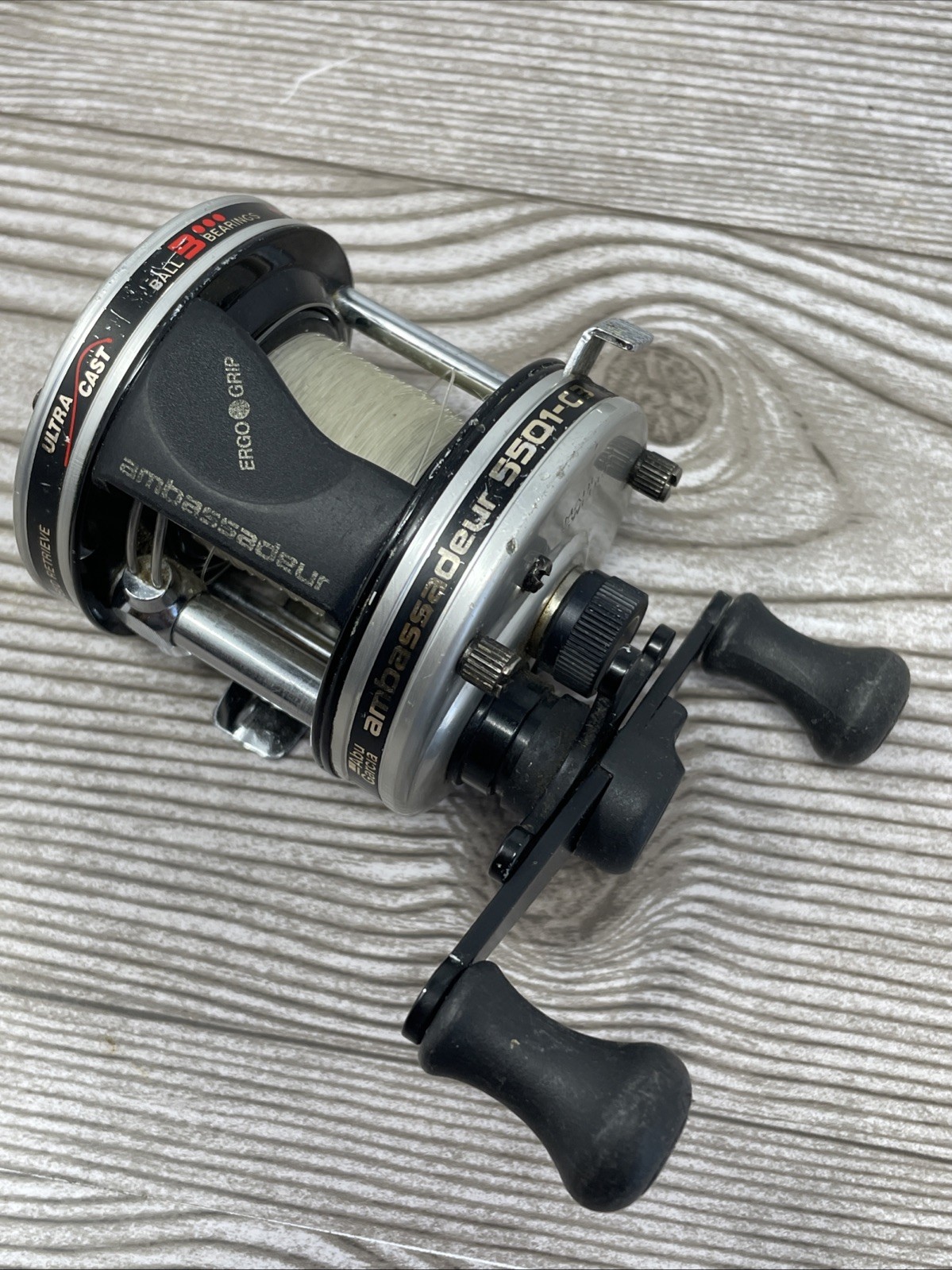 Abu Garcia Ambassadeur 5501-C3 Left Hand Baitcasting Reel Sweden