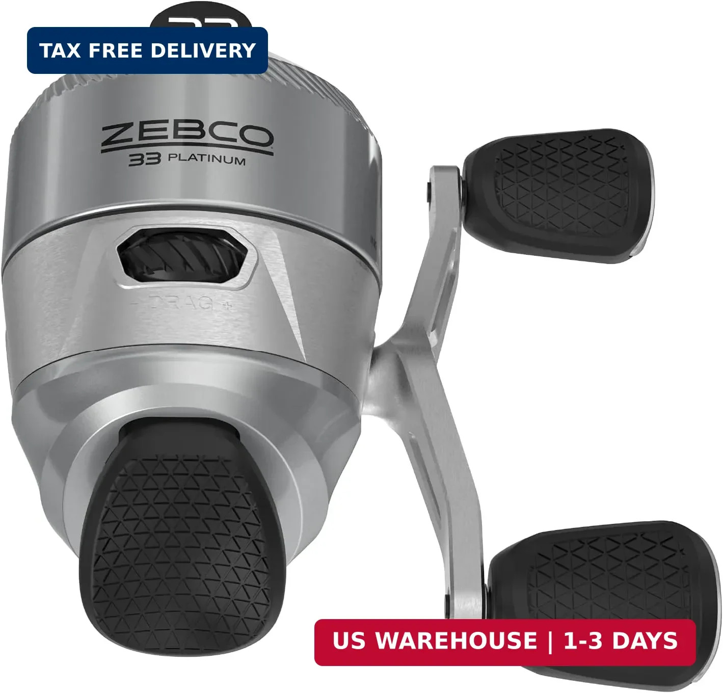 Zebco 33 Spincast Fishing Reel, Right or Left-Hand Retrieve, Pre-Spooled with Ze
