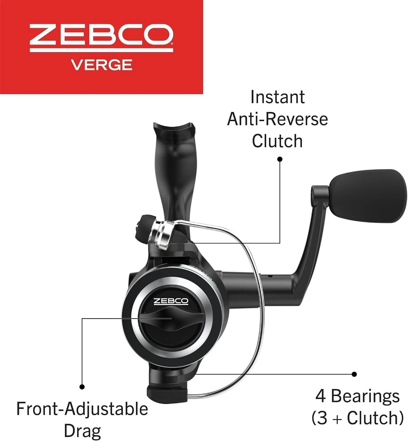 Verge Ambidextrous Spinning Fishing Reel – Pre-Spooled & Smooth Performance
