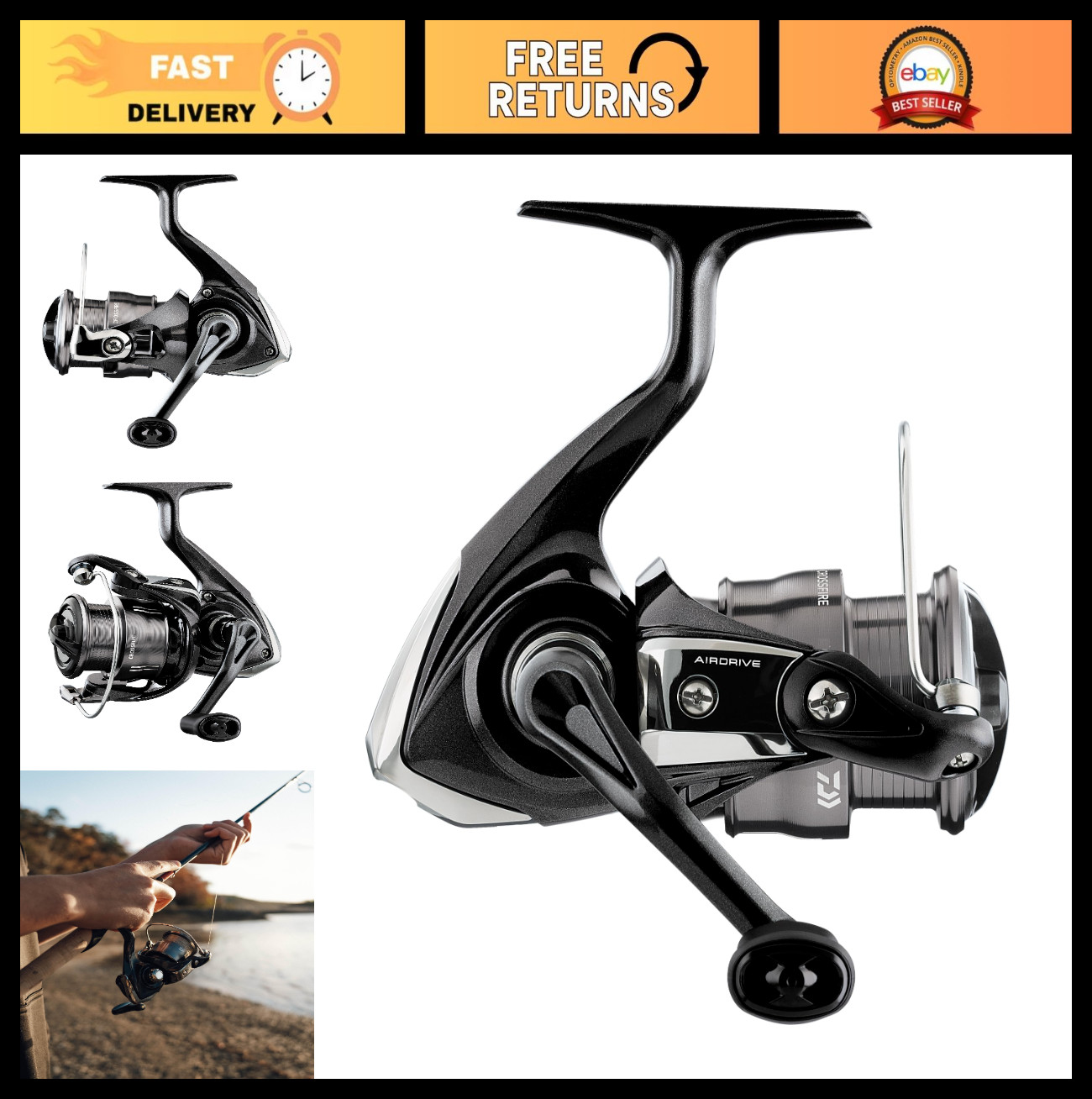Lightweight Spinning Reel – AIRDRIVE Design, Tough Digigear, LC-ABS Spool, ATD D