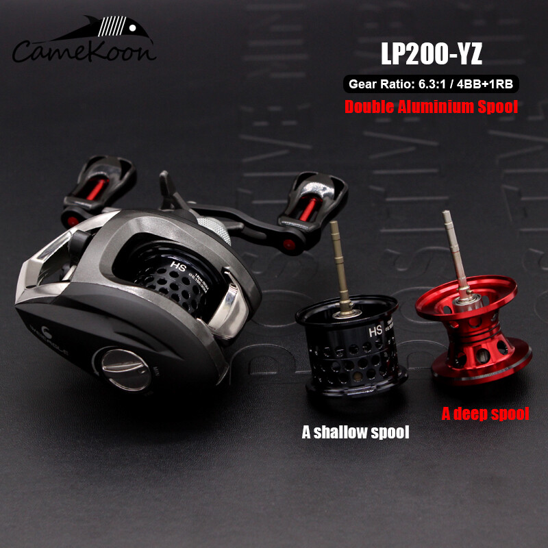 CAMEKOON 4 Colors Double Aluminum Spools Magnetic Brake Fishing Baitcasting Reel