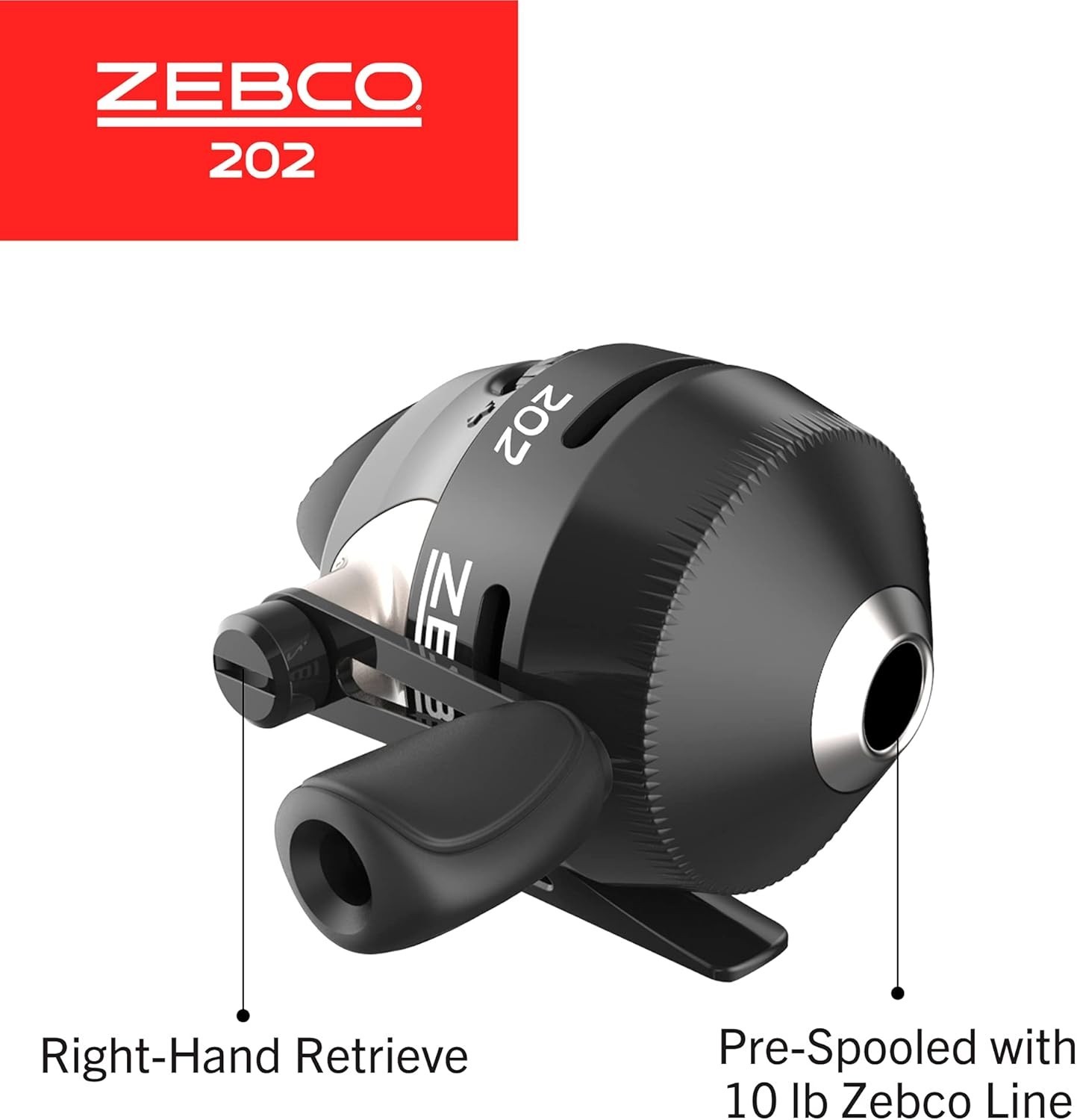 Sleek 202 Spincast Fishing Reel with Stainless Steel Parts & Smooth Retrieve