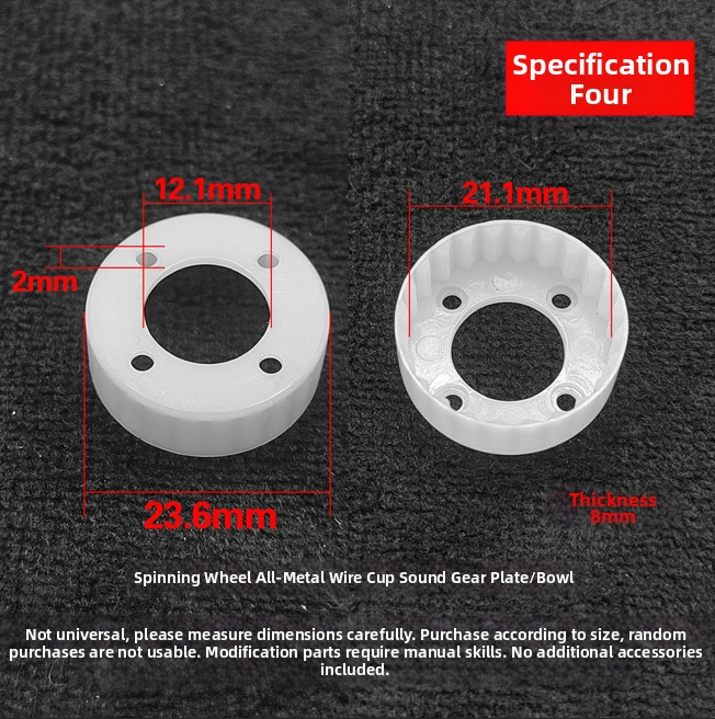 Stainless Steel Sounder Disc for Fishing Reel Gear Bowl 27.9×8.2mm Silver