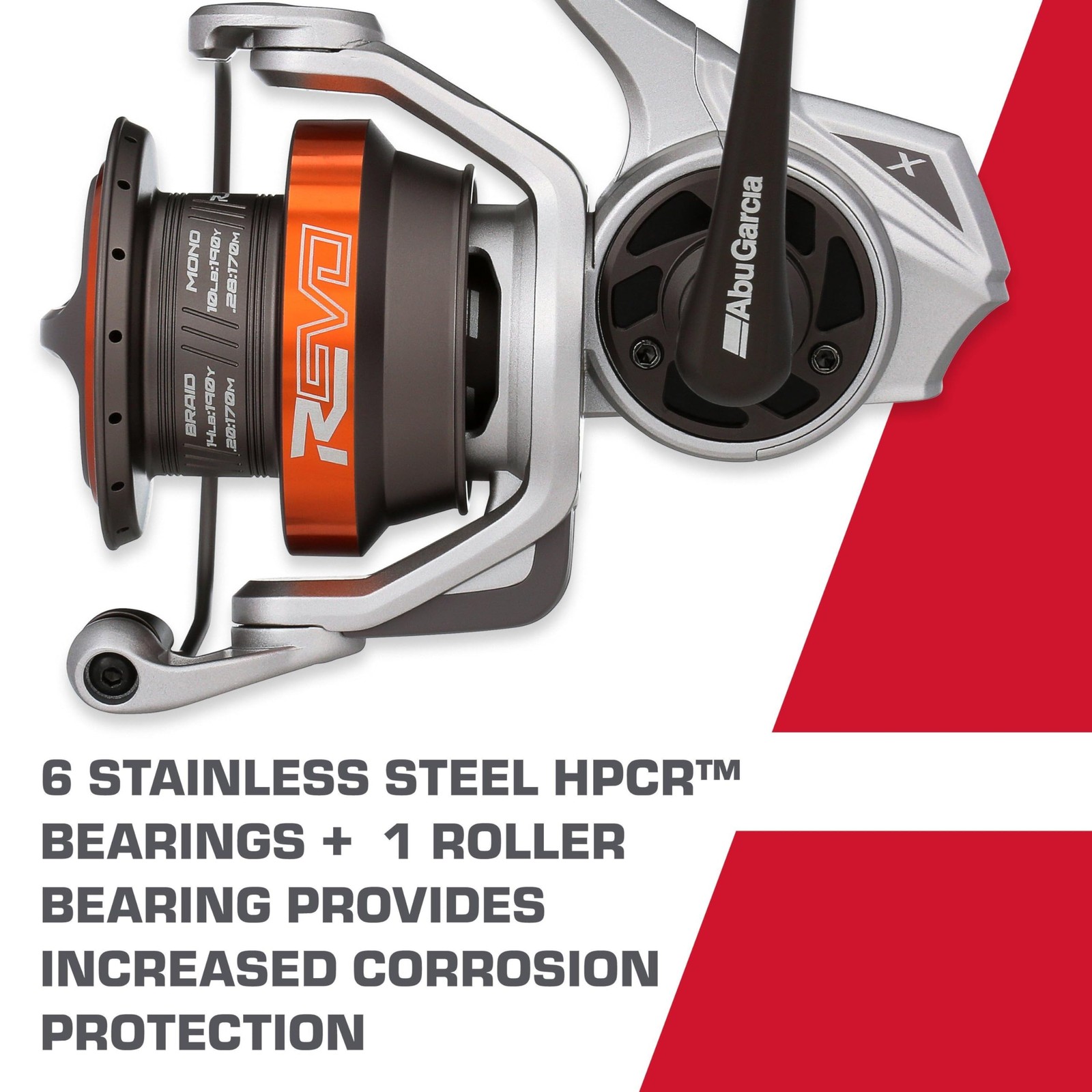 Abu Garcia Revo X Spinning Fishing Reel 40 Silver Revo3 X Sp40