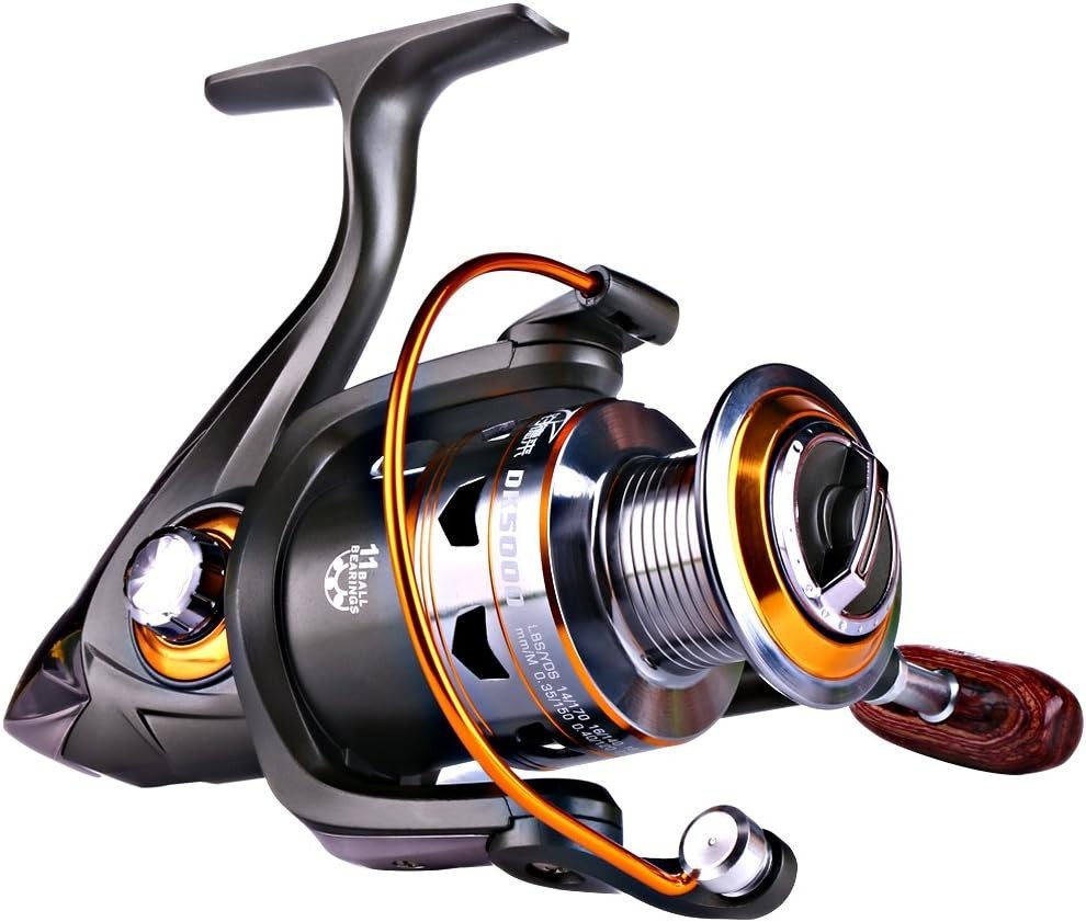 Ultra-Thin Spinning Fishing Reel with Interchangeable Handle & 5.2:1 Gear Ratio