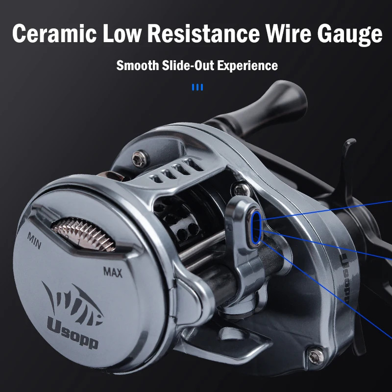 Leydun Usopp Baitcasting Reel 7.6:1 Gear Ratio 125g Ultralight 4.5kg Drag