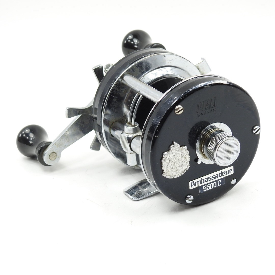 Abu Garcia Ambassadeur 5500C Fishing Reel. Black. Made in Sweden. W/Box & Manual