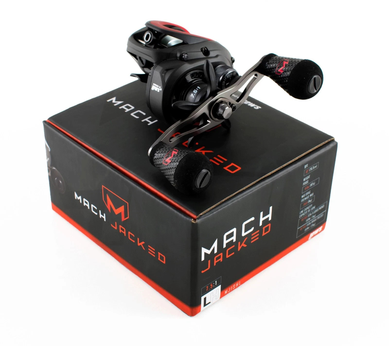 LEW’S MACH JACKED MJ1SHL_V1 7.5:1 GEAR RATIO LEFT HAND BAITCAST REEL NEW