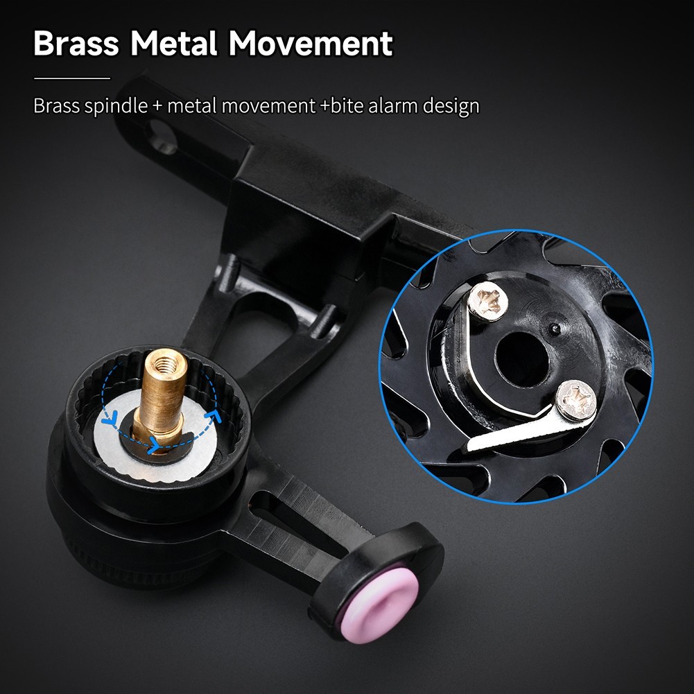 For Trout Pike Ice Fishing Reel Fly Wheel with Built in Guide Ring and Adjust