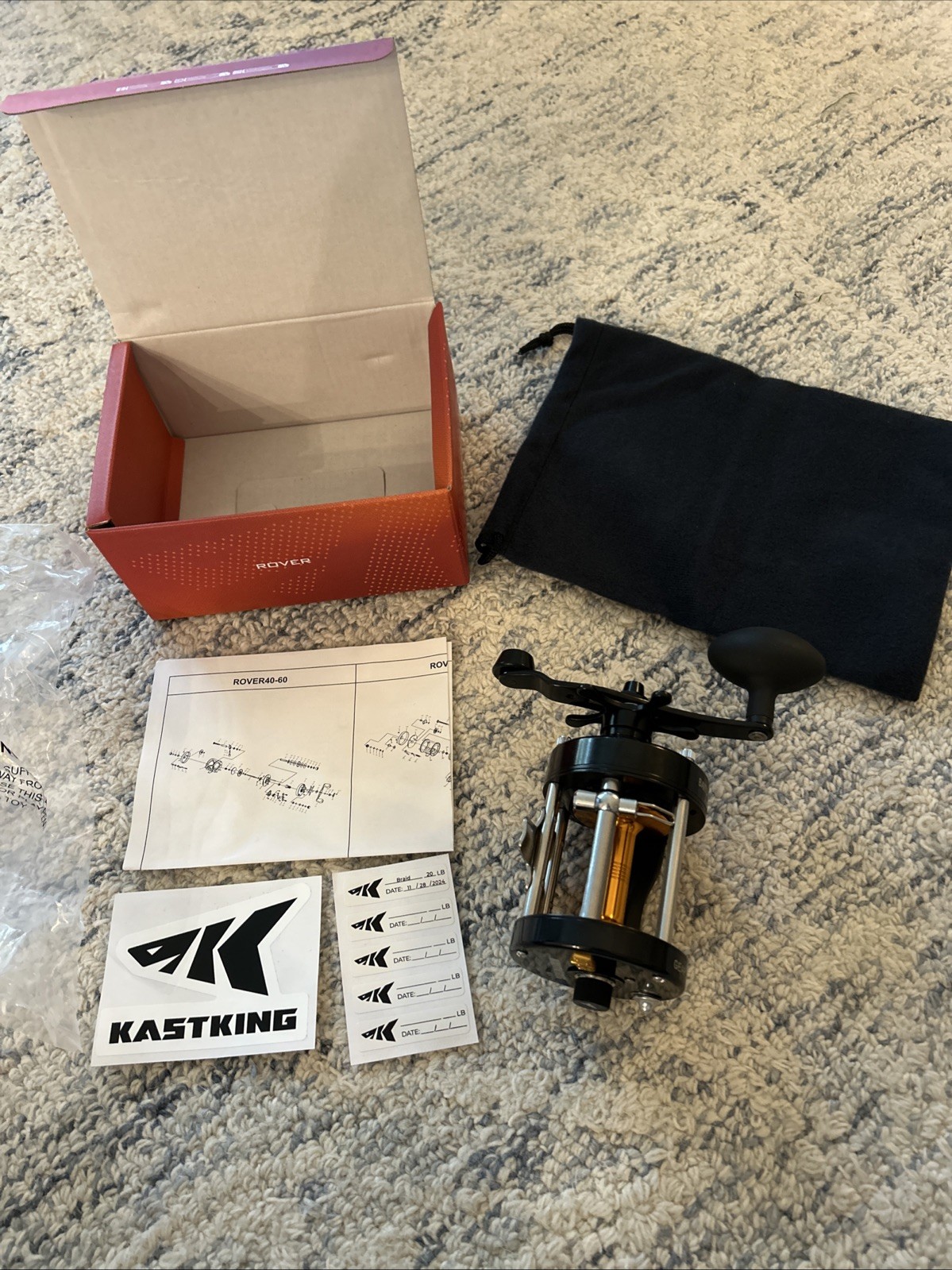 KastKing Rover 60R Fishing Reel Black Brand New