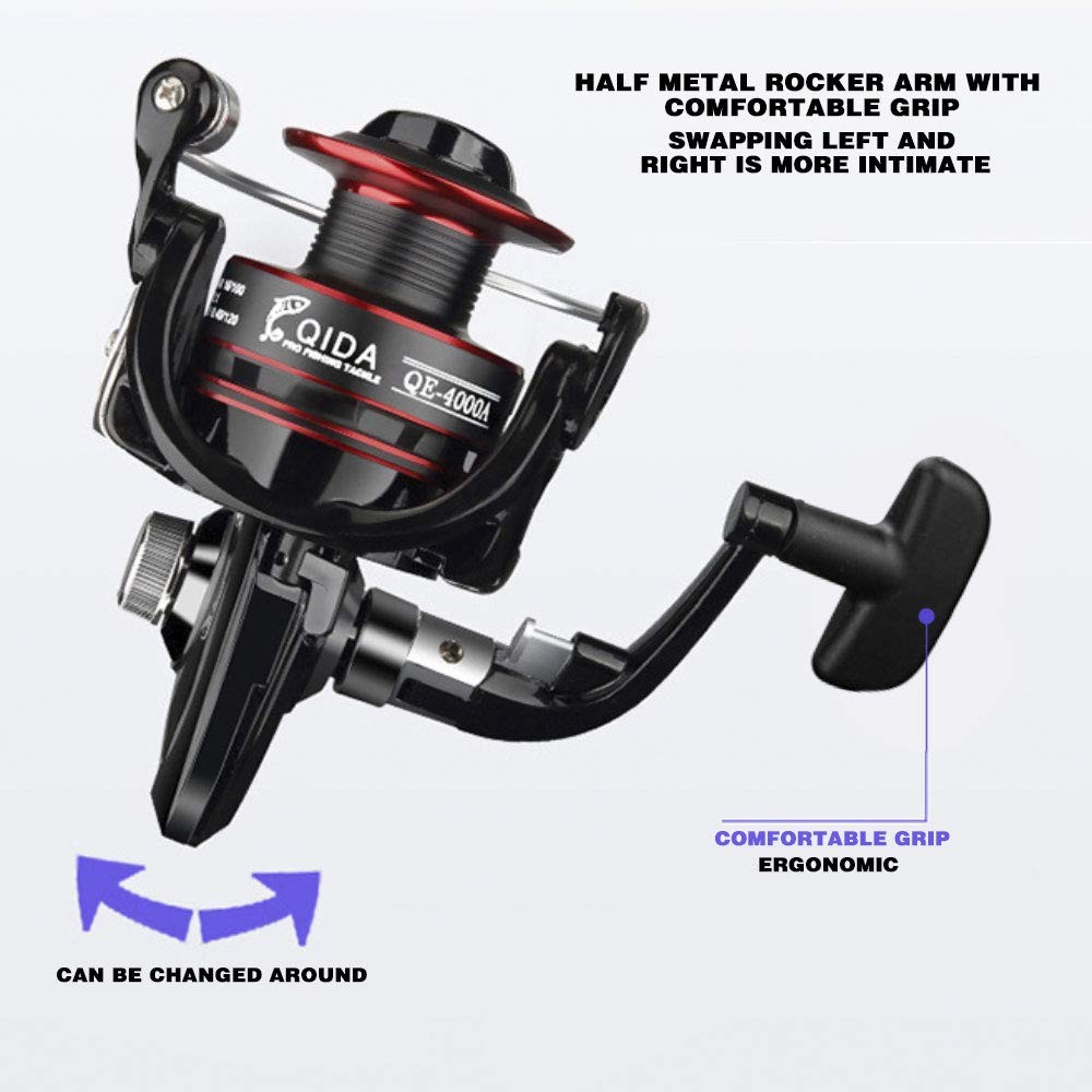 Fishing Reels 12BB, Rapid Fishing Reels Catfish, Fishing Reel Anti Corrosion Saltwater…