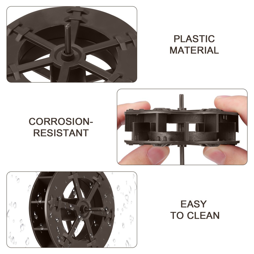 2Pcs Reusable Mini Water Wheels Plastic for Home Office Fountain Decoration