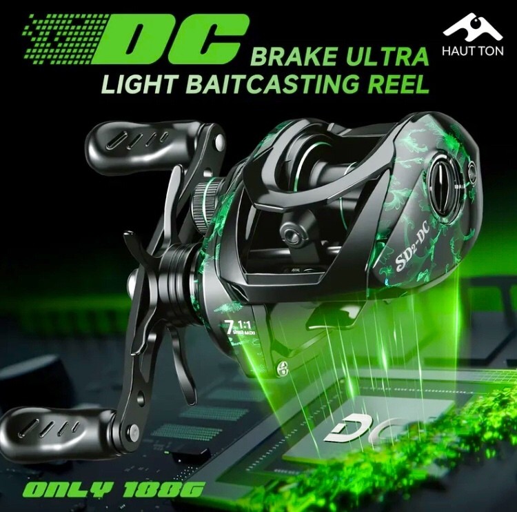 Cheap DC reel HAUT TON SPOTTED DEER SD2-DC right handle ☆ Green metallic ☆ Free
