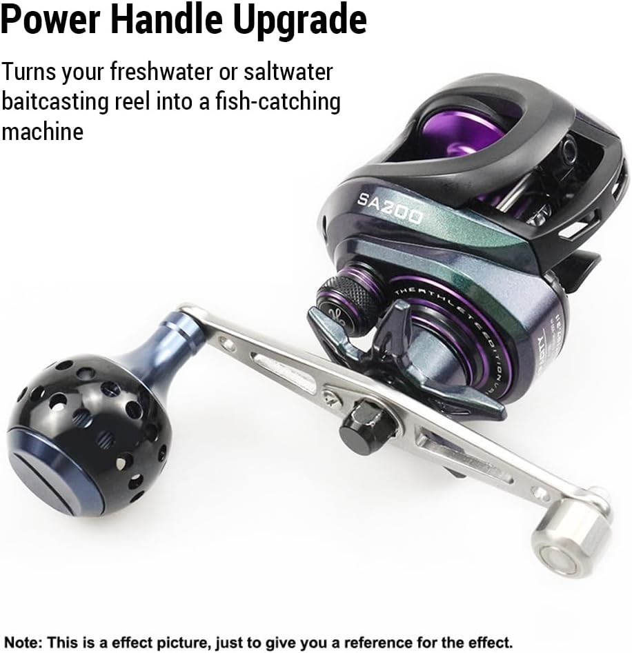 Universal Baitcasting Power Handle – Lightweight, Durable Aluminum Fishing Knob