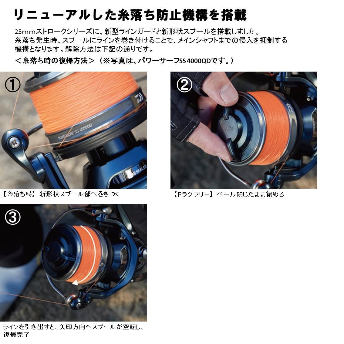 DAIWA Spinning Reel (Throwing/Long Throwing) 18 Power Surf SS 5000QD (2018 Model
