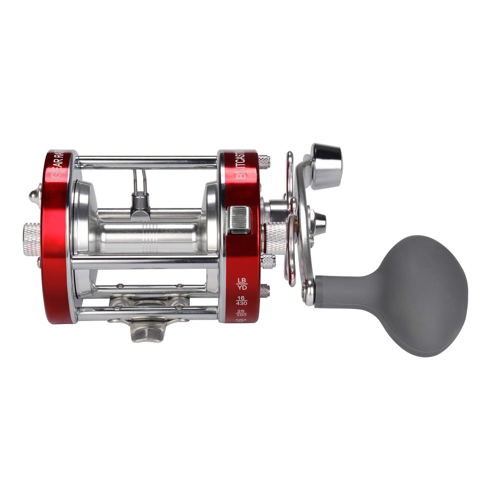 KastKing Rover Round Baitcasting Reel, Right Handed 90 Hand, Red