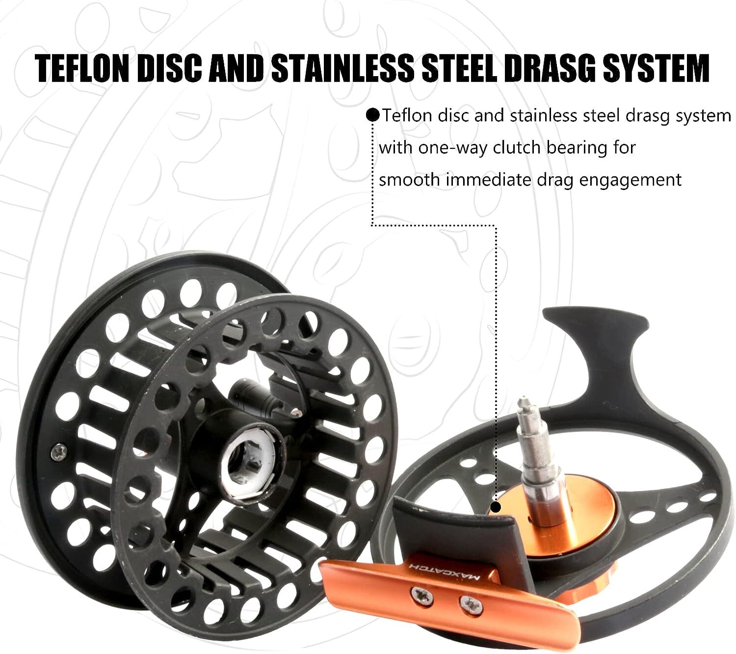 Maxcatch ECO Large Arbor Fly Fishing Reel 2/3/4/5/6/7/8WT Aluminum Hand-Changed