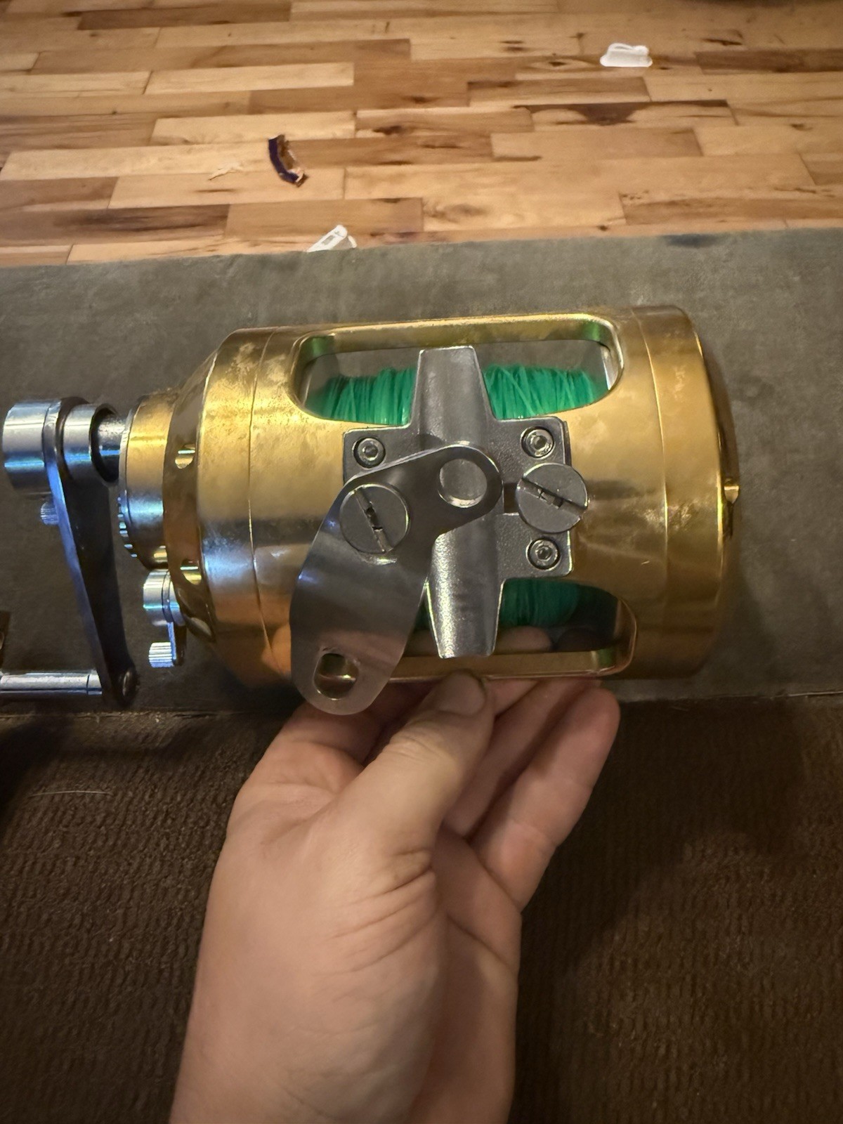 OKIAYA Pro National 50W II 2-Speed Lever Drag Trolling Reel Right Hand Gold