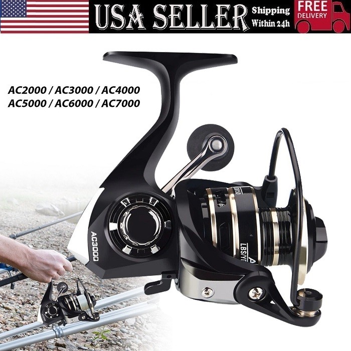 Spinning Fishing Reel 5.2:1 Freshwater Saltwater 12BB Metal Left Right Hand Reel