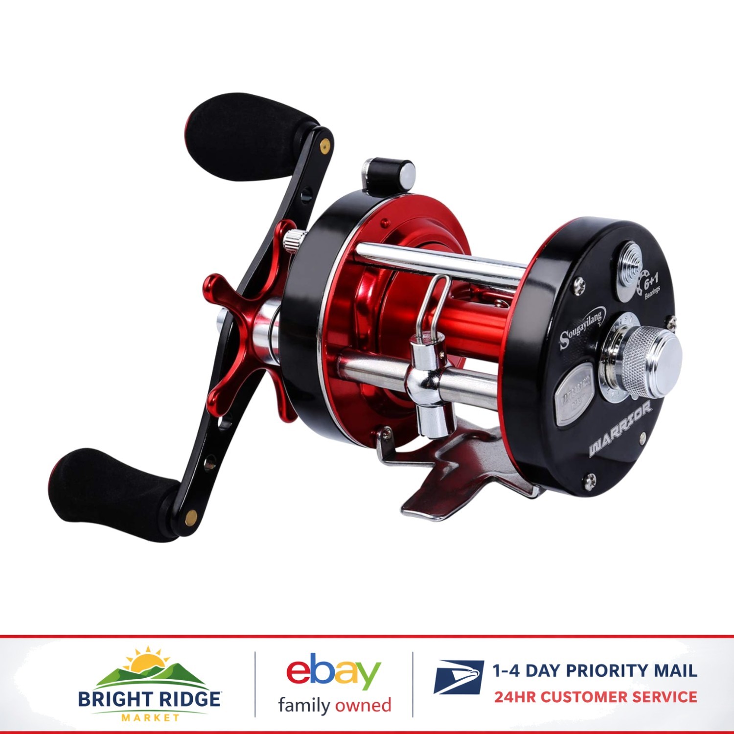 High-Performance Baitcasting Reel with Shielded Bearings for Smoothness