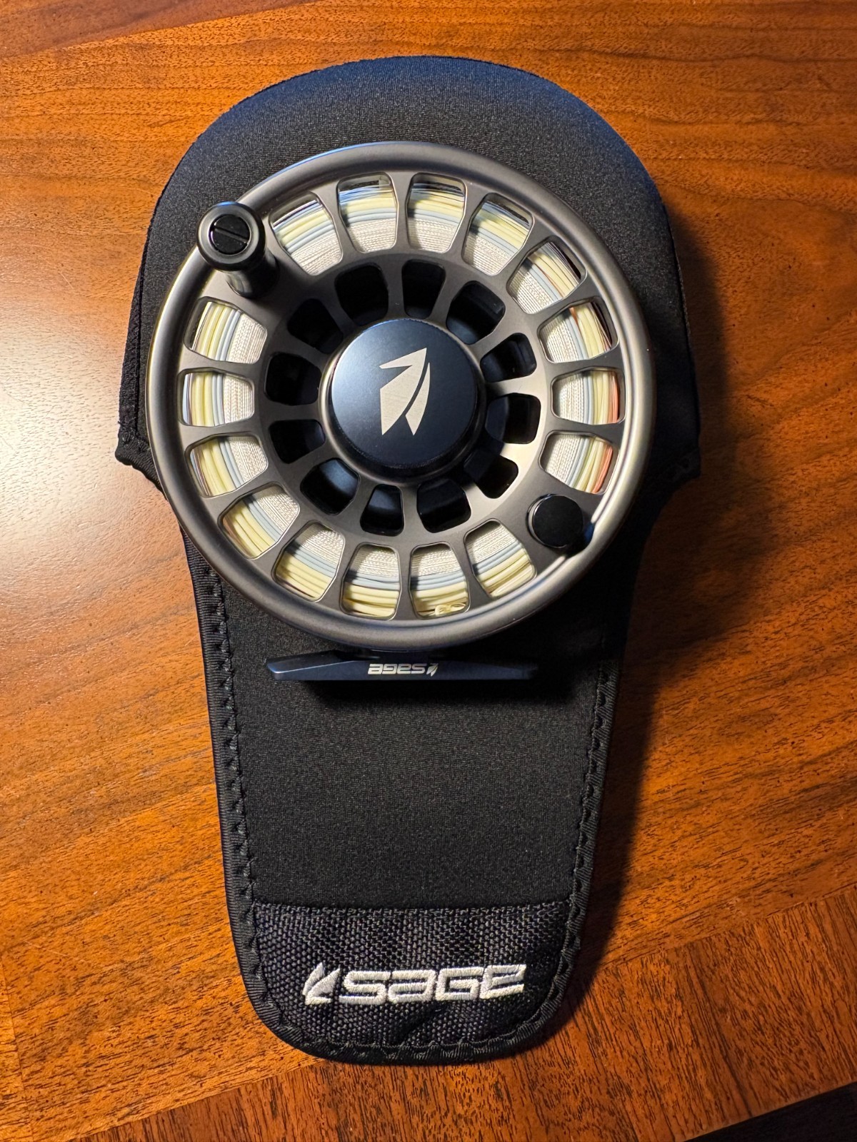 Sage Enforcer 7-8 Fly reel with pouch loaded with Bonefish line, never used
