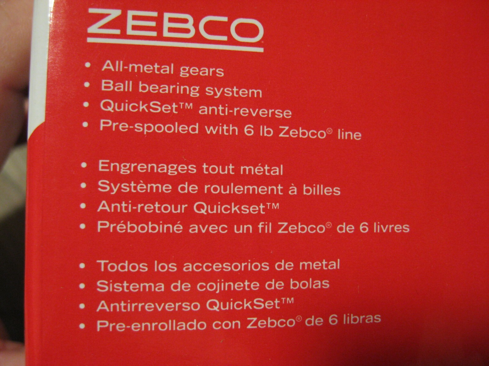 Zebco Fishing Stinger Size 10 Spinning Reel 4.3:1 Pre-Spooled #6 In Box