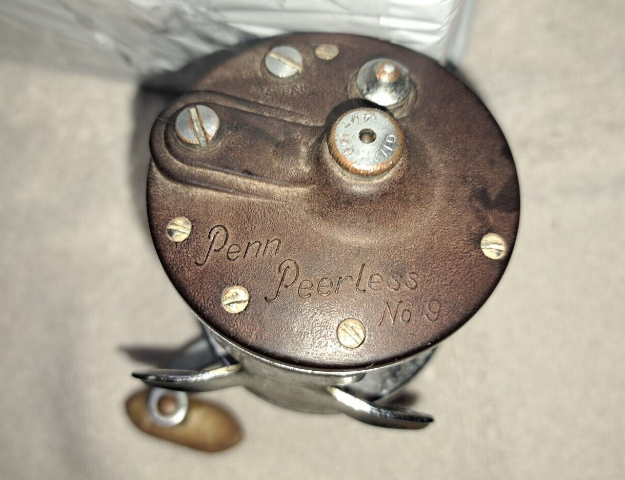 Vintage Penn Peerless No. 9 Fishing Reel Made in USA Fishing Reel