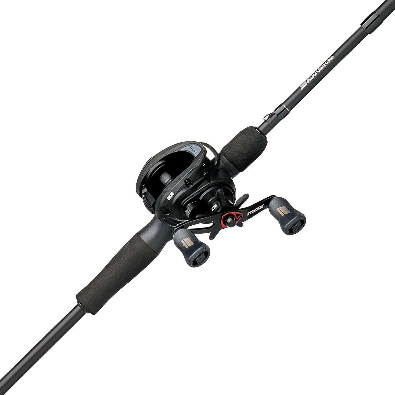 Max SX Baitcast Low Profile Reel and Fishing Rod Combo