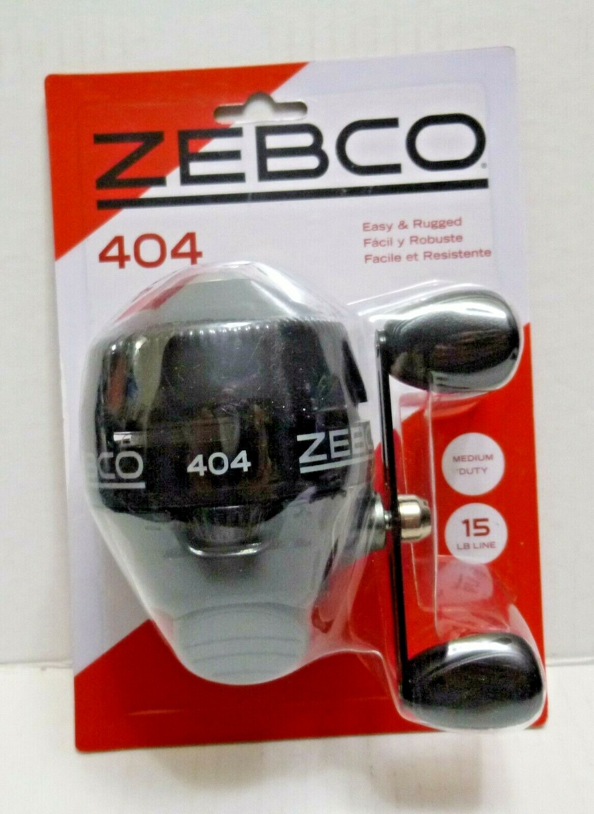 ZEBCO Reel 404 Spincast 404MBK 2.8:1 All metal gears 15 lb line, Black