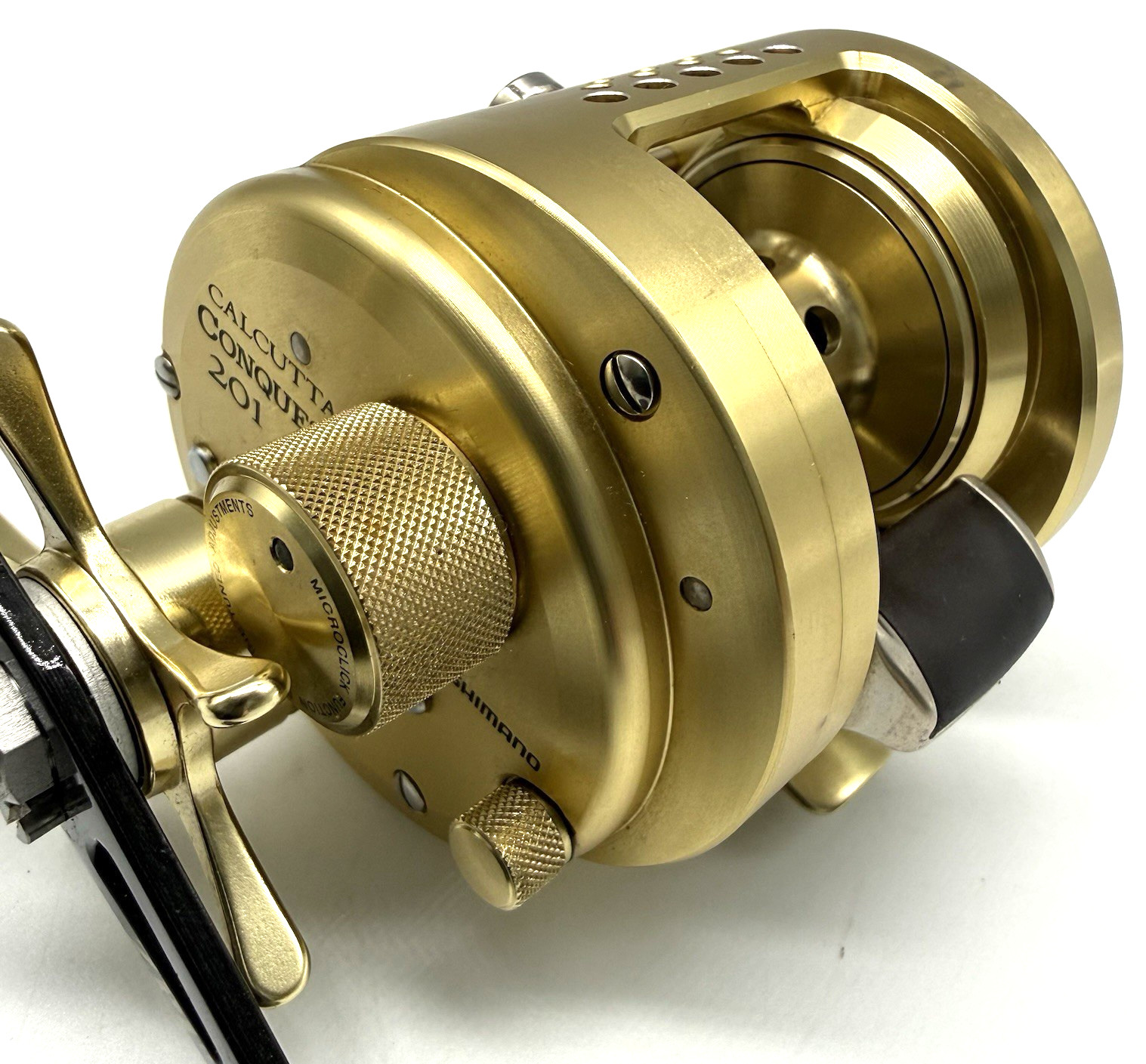 Shimano 00 CALCUTTA CONQUEST 201 Left Bait Casting Reel In Box „Near Mint“ JAPAN