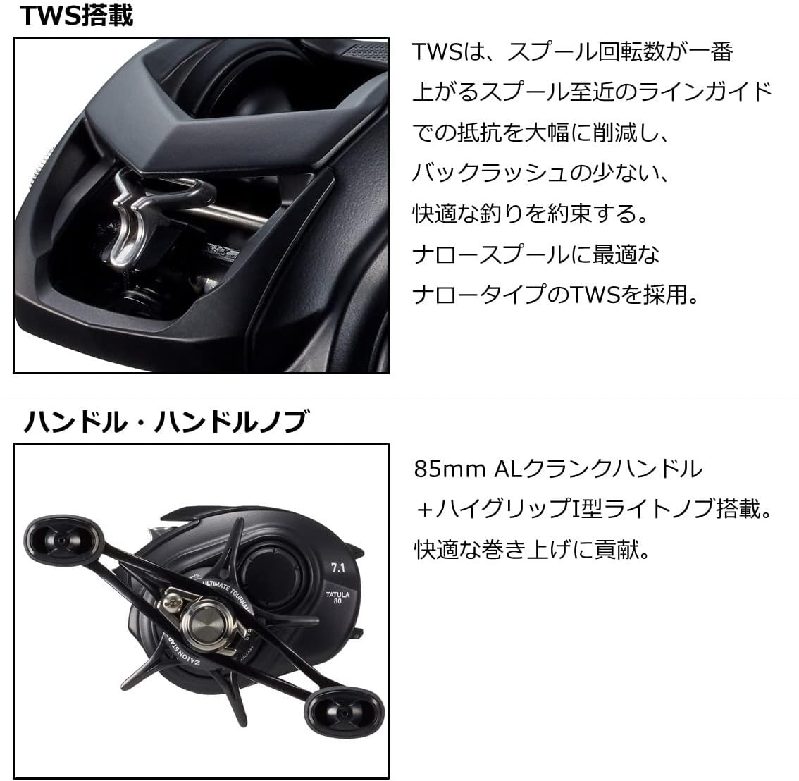 Daiwa TATULA 80H Baitcasting Reel (Right Handle) (2022 Model)
