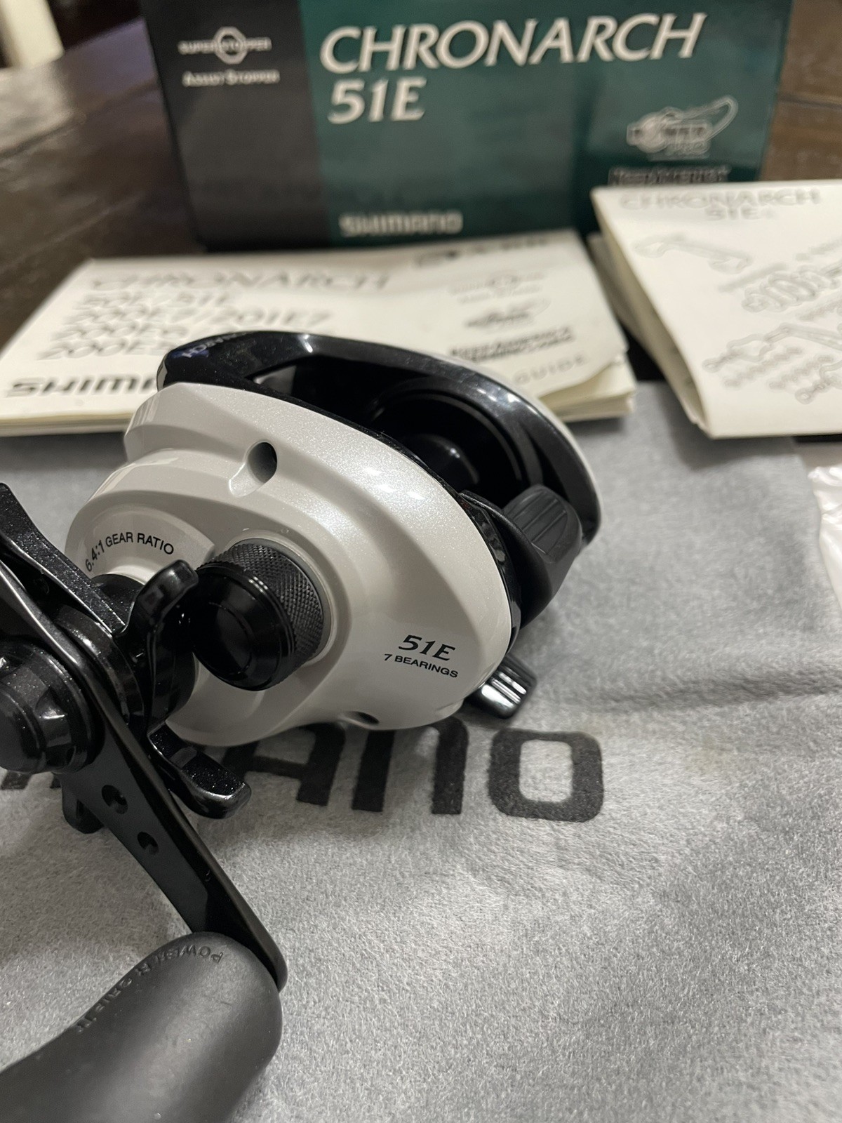 Shimano Chronarch 51E CH-51E Pearl White 6.4:1 RH Super Rare Great Condition