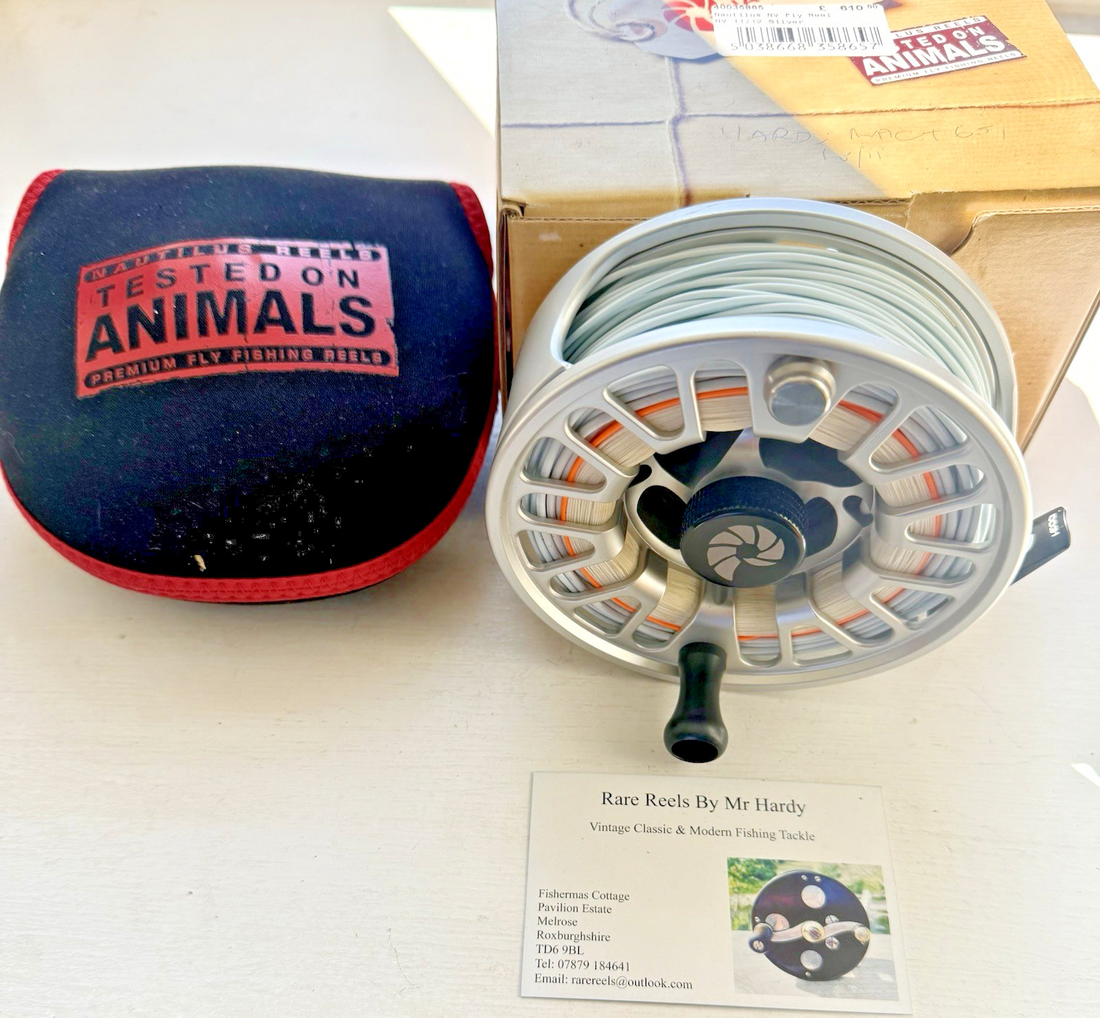 Nautilus NV 11/12 Saltwater & Salmon Fly Reel with Case Box & Hardy Fly Line.