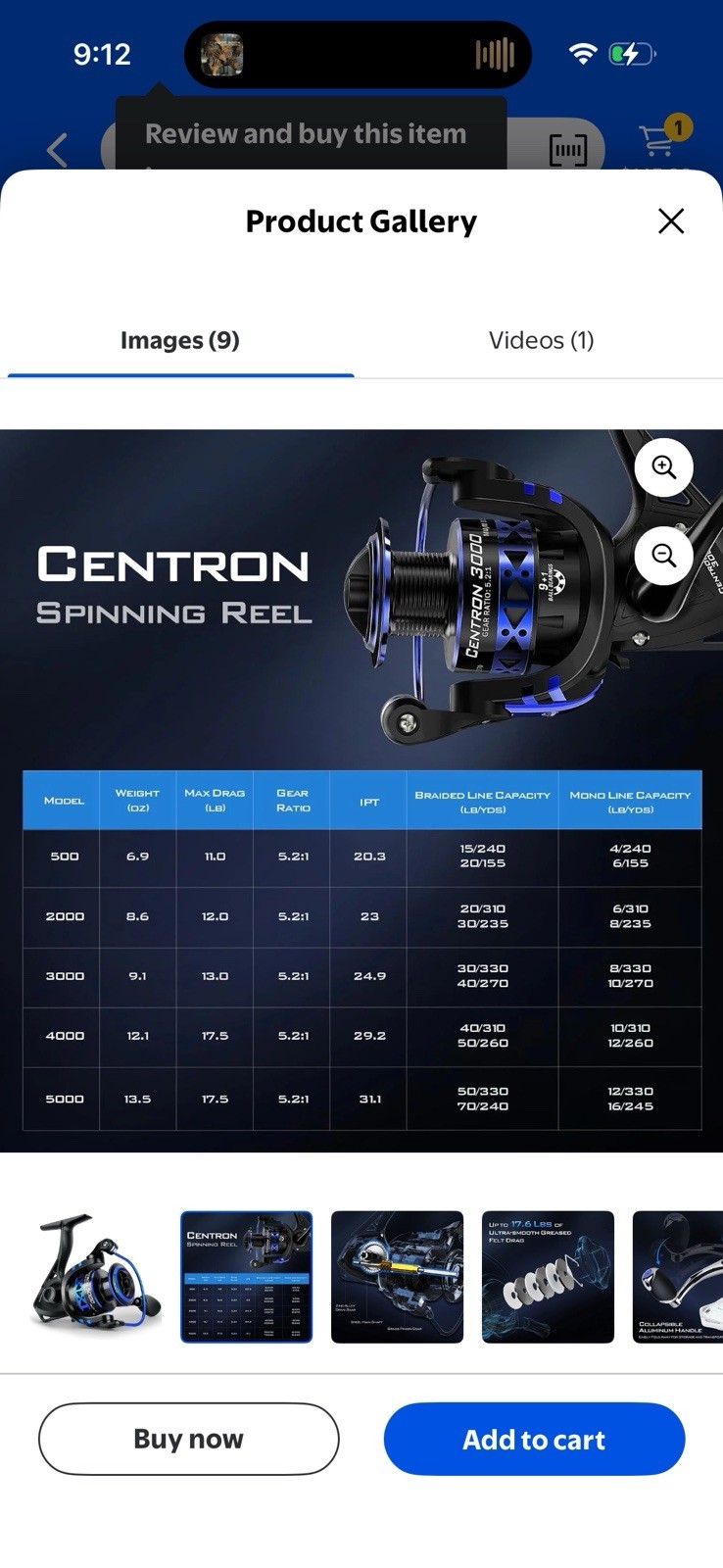 KastKing Centron/Centron Lite Spinning Reel Fishing Reel Freshwater Panfish Fish