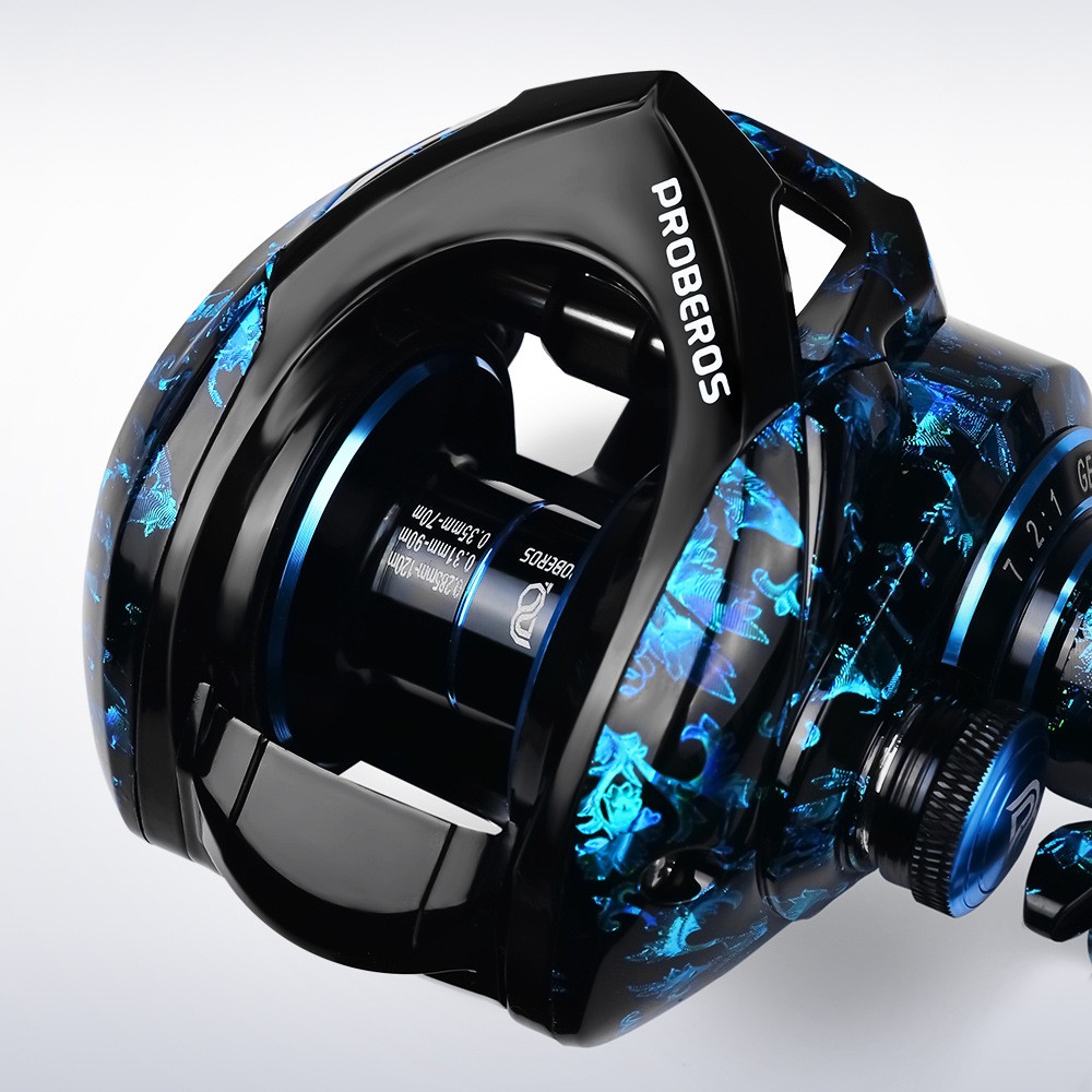 7.2:1 Gear Ratio Metal Fishing Reel Right/Left Hand 3+1BB 8kg/17.64LB Max Drag