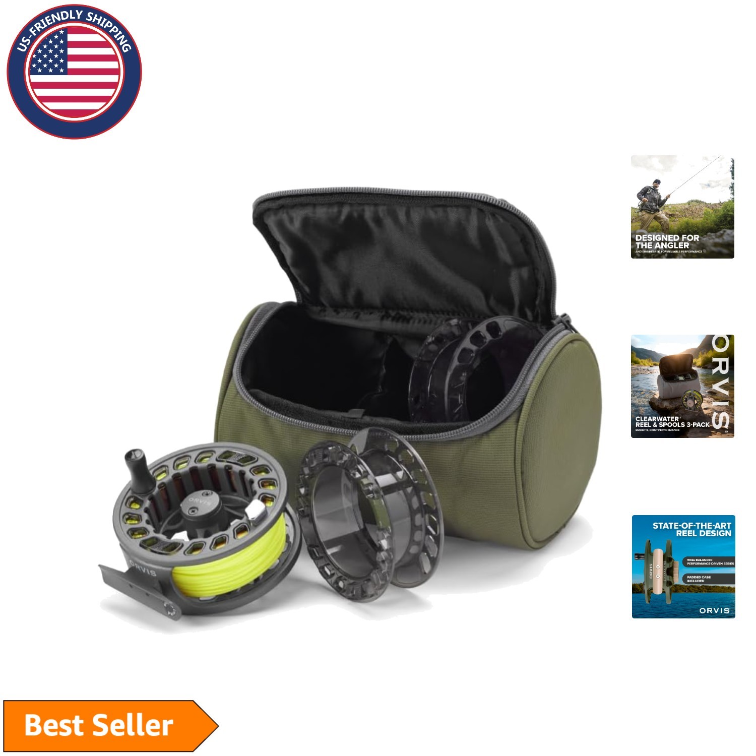Lightweight Clearwater Fly Fishing Reel Set – 3 Durable Reels with Smooth Drag