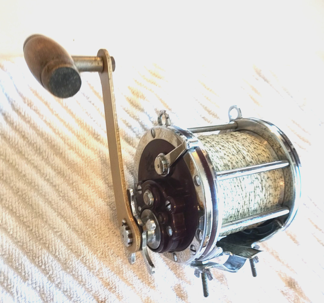 PENN SENATOR 114 H 6/0 USA, 6″ HANDLE, GREAT CONDITION SALT WATER FISHING REEL