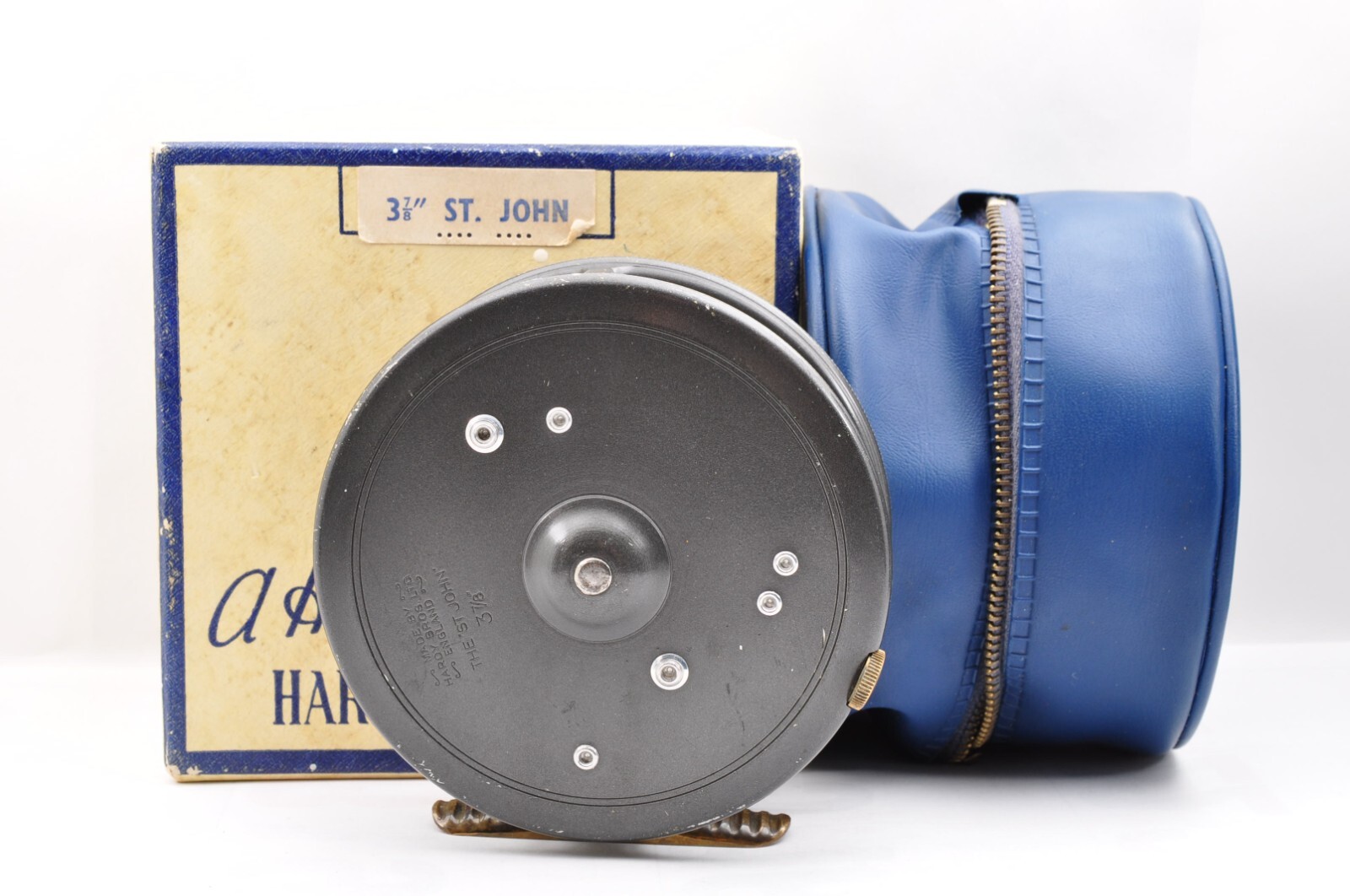 Hardy Bros. LTD „The St Jhon“ 3-7/8 Gray Box Bag Used Fly Reel Fishing Japan