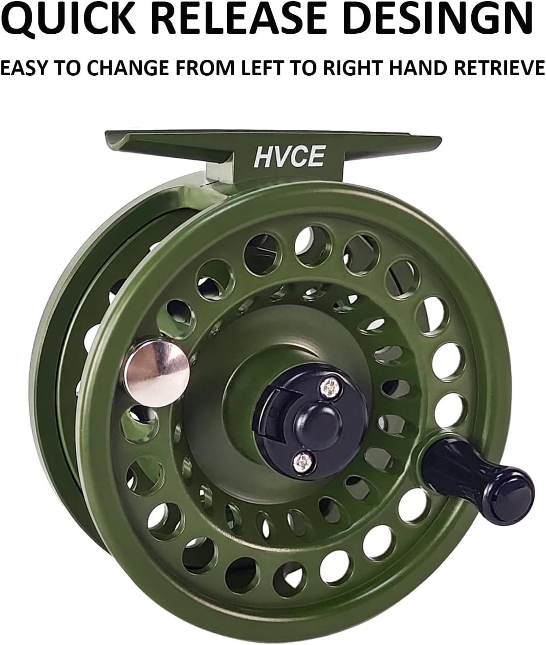 HVCE Classic III Graphite Fly Reel 5/6 WT Large Arbor Freshwater Center Drag