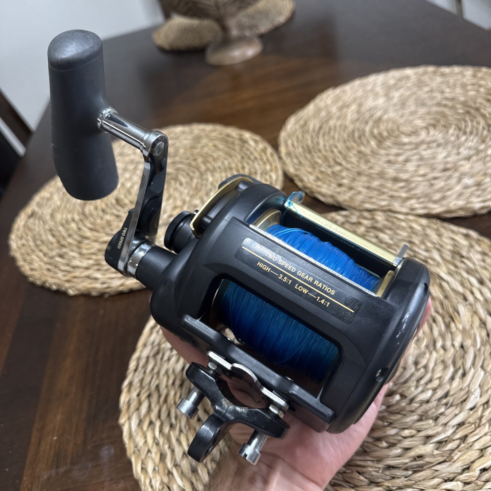 Shimano TLD 50 LRSA 2-Speed Lever Drag Big Game Trolling Reel Tested Clean