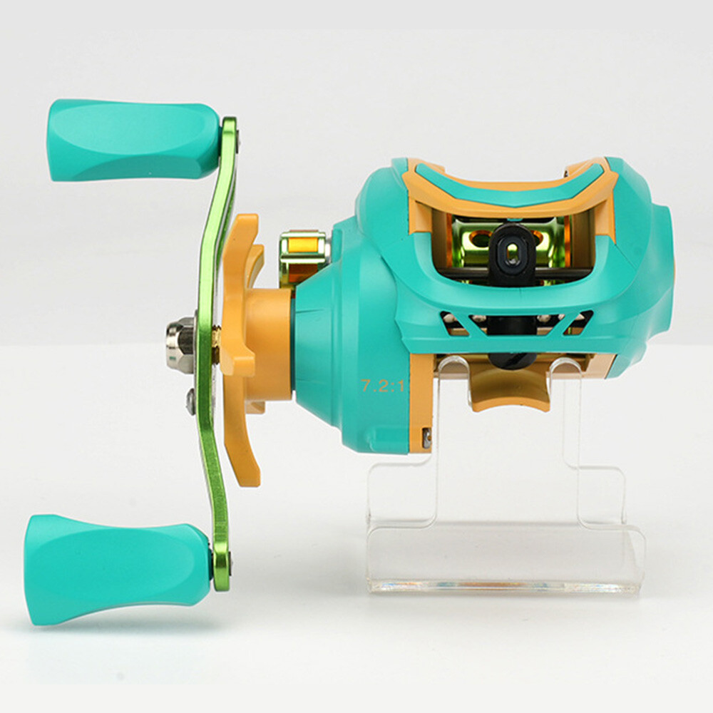 Colorful Baitcast Reel Gear Ratio 7.2:1 Ball Bearings3+1 Drag18 LB Fishing Reels