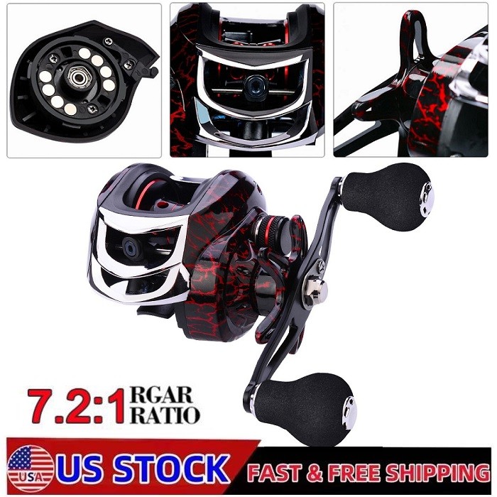 Ultralight Fishing Baitcasting Reel 18+1BB 7.1:1 Gear Ratio Left Right Hand