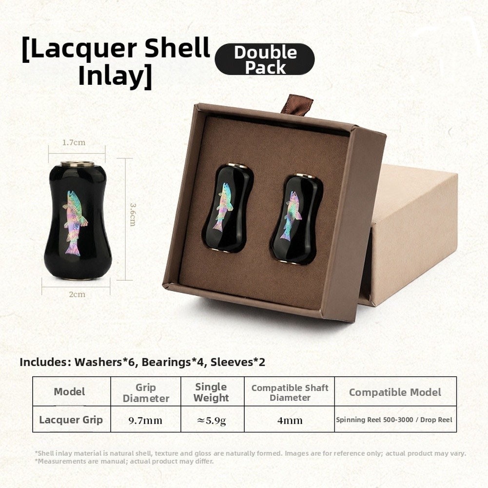 Lacquer Finished Wood Reel Handle Compatible with For 500-3000 Size Reels