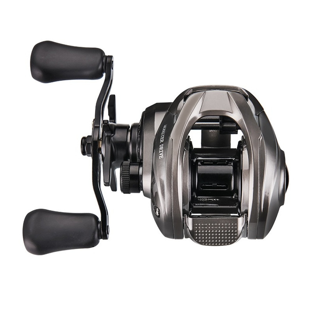 Fishing Reel Baitcasting 7 0 1 Gear Ratio Alarm Drag Dual Brake Left Right Hand