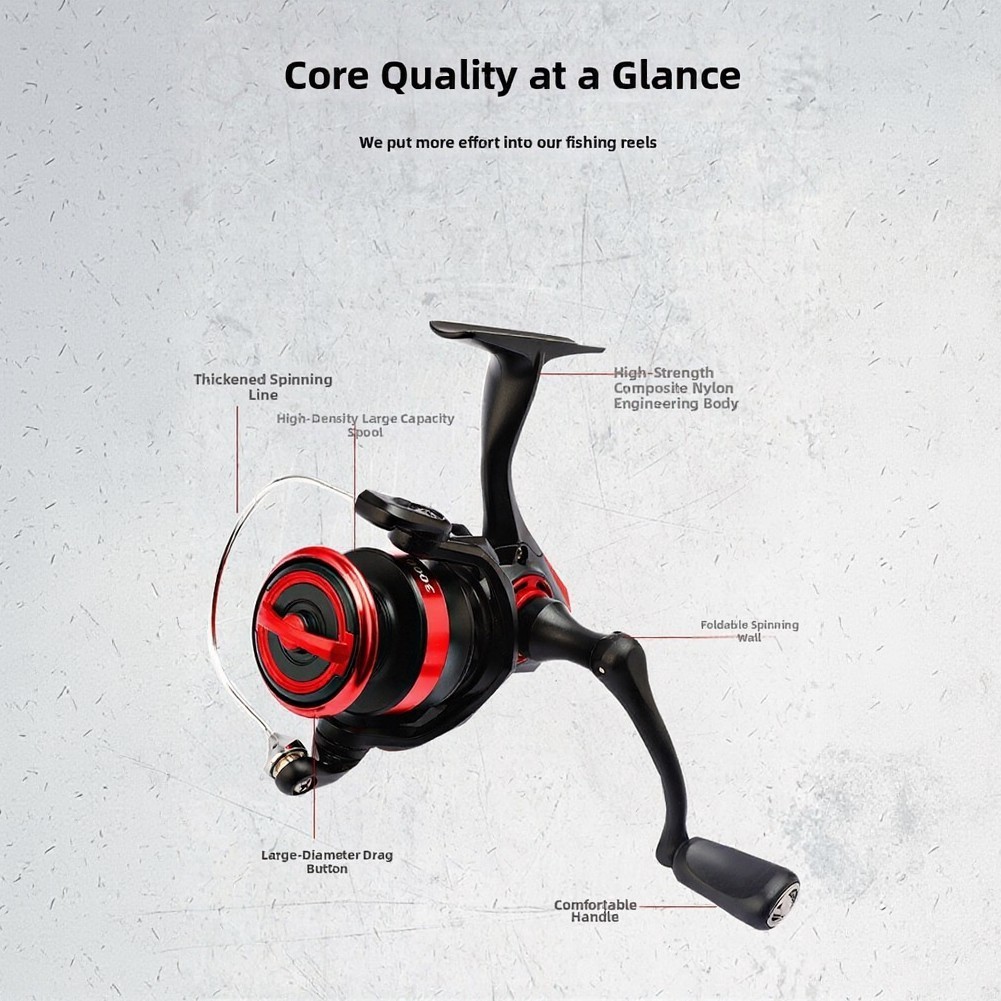 Ultralight Fishing Reel Folding Handle Arm Light And Effortless For Luya Pole